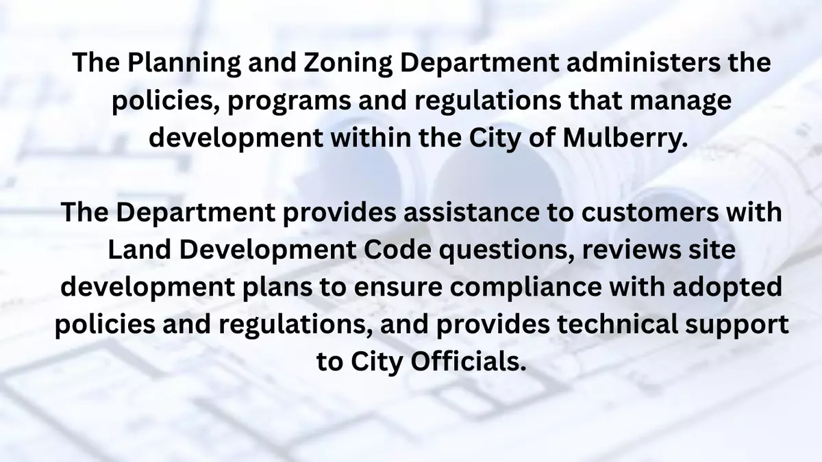 Planning & Zoning descriptive information cover page